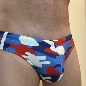 Colorful Camouflage Swim Briefs